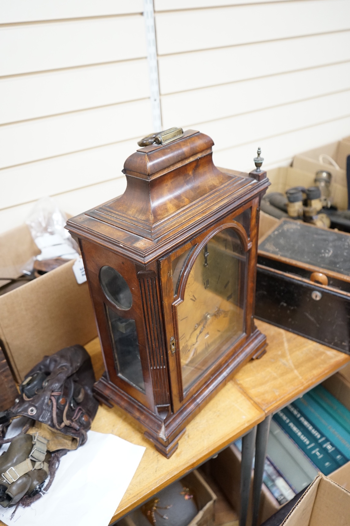 A George III mahogany bracket clock, signed Willm. Willington, London, 54cm high